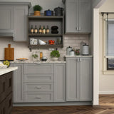 Hampton Bay Designer Series Melvern Storm Gray Shaker Wall Kitchen Cabinet