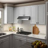Hampton Bay Designer Series Elgin Wall Kitchen Cabinet in Heron Gray