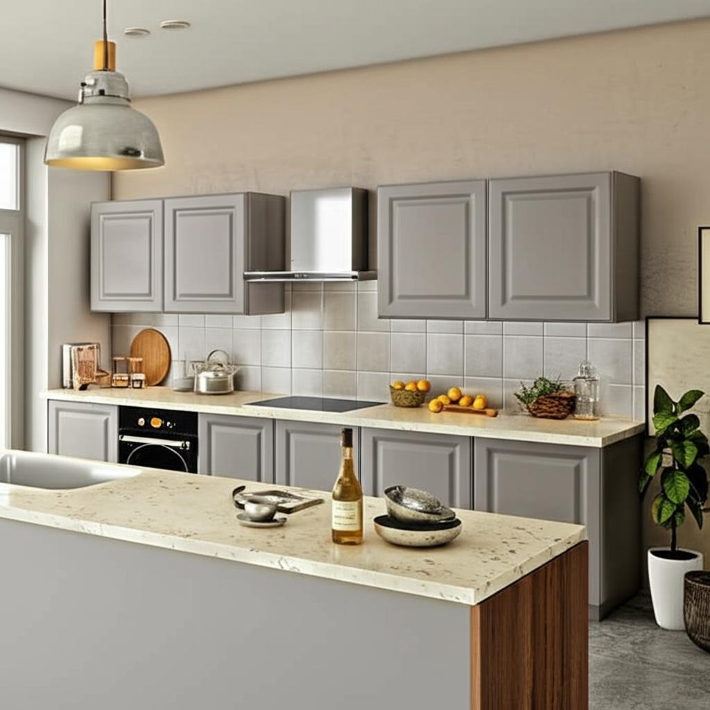 Hampton Bay Designer Series Elgin Wall Kitchen Cabinet in Heron Gray