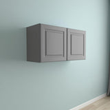 Hampton Bay Designer Series Elgin Wall Kitchen Cabinet in Heron Gray