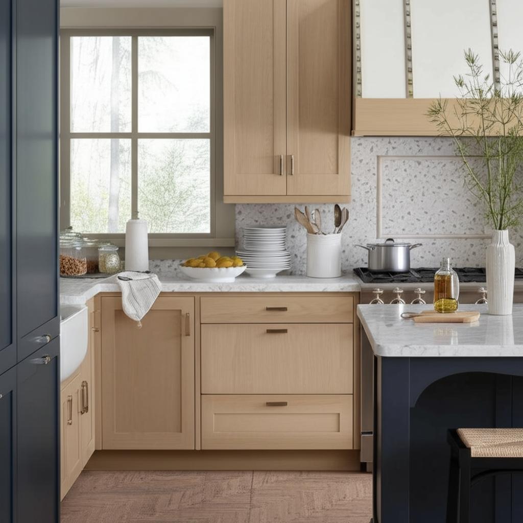 Hampton Bay Sinclair Shaker Light Oak Wall Kitchen Cabinet