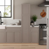 Hampton Bay Courtland Shaker Pantry Kitchen Cabinet in Sterling Gray