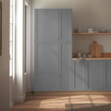 Hampton Bay Designer Series Melvern Storm Gray Shaker Pantry Cabinet