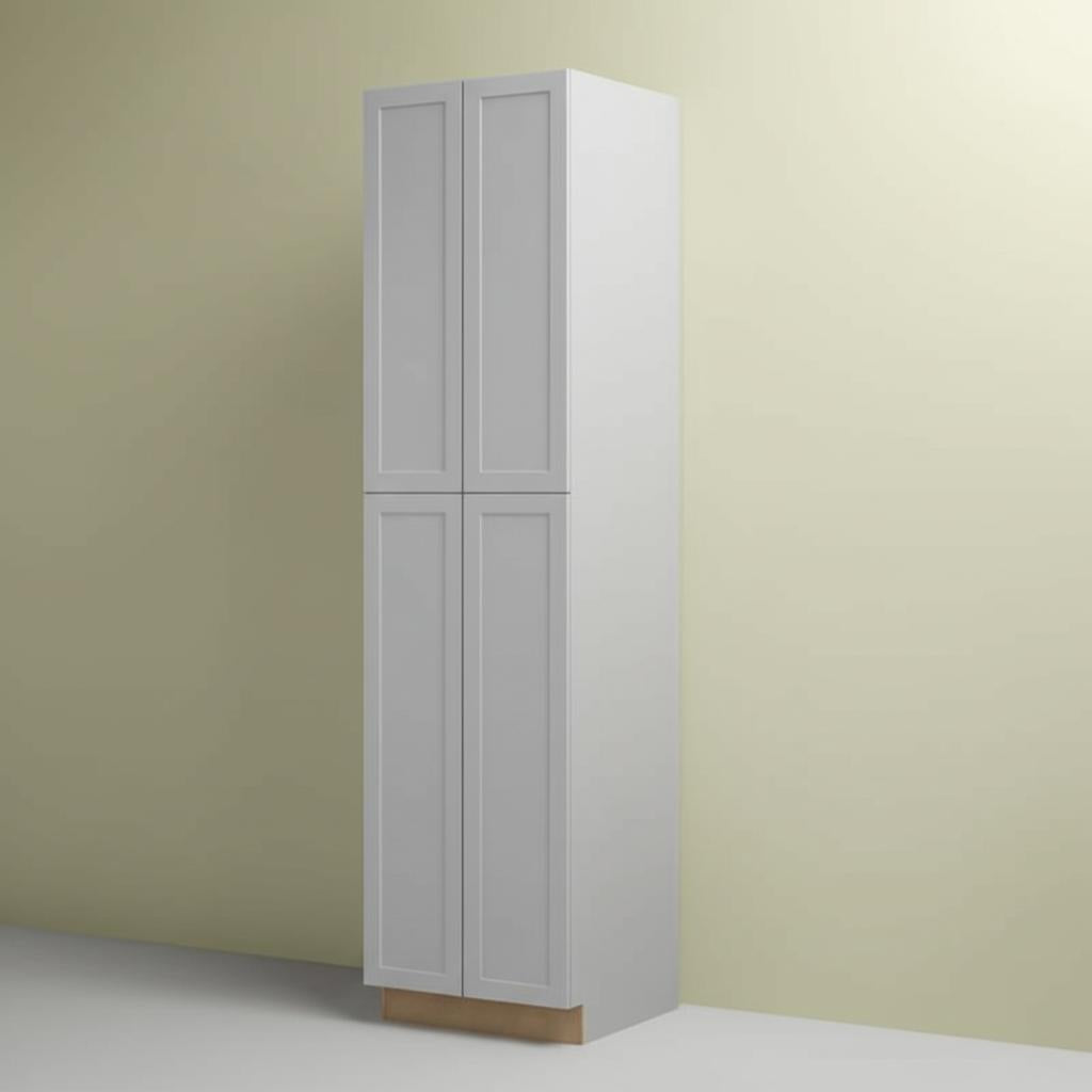 Hampton Bay Designer Series Melvern Pantry Kitchen Cabinet in Heron Gray