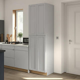 Hampton Bay Designer Series Melvern Pantry Kitchen Cabinet in Heron Gray