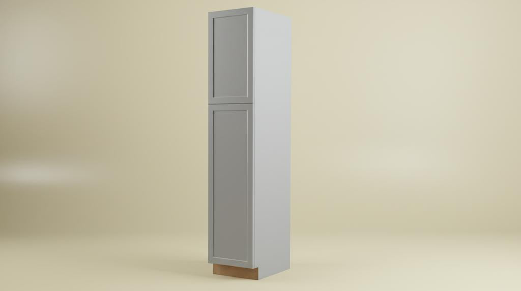 Hampton Bay Designer Series Melvern Pantry Kitchen Cabinet in Heron Gray