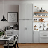 Hampton Bay Designer Series Melvern Pantry Kitchen Cabinet in Heron Gray