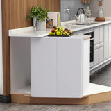 Hampton Bay Designer Series Edgeley Corner Sink Base Cabinet in White
