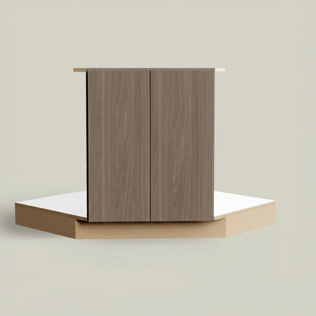 Hampton Bay Designer Series Edgeley Driftwood Corner Sink Base Cabinet