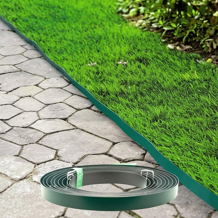 Vigoro 20 ft. Green Fiberglass Landscape Edging with Stakes – Durable, Flexible, Easy Install