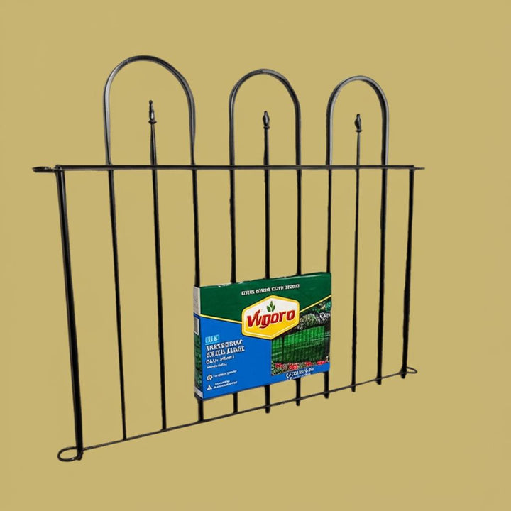 Vigoro Westbrook 35 in. x 48 in. Black Steel Fence Panel – Powder-Coated Welded Steel, No-Dig Installation