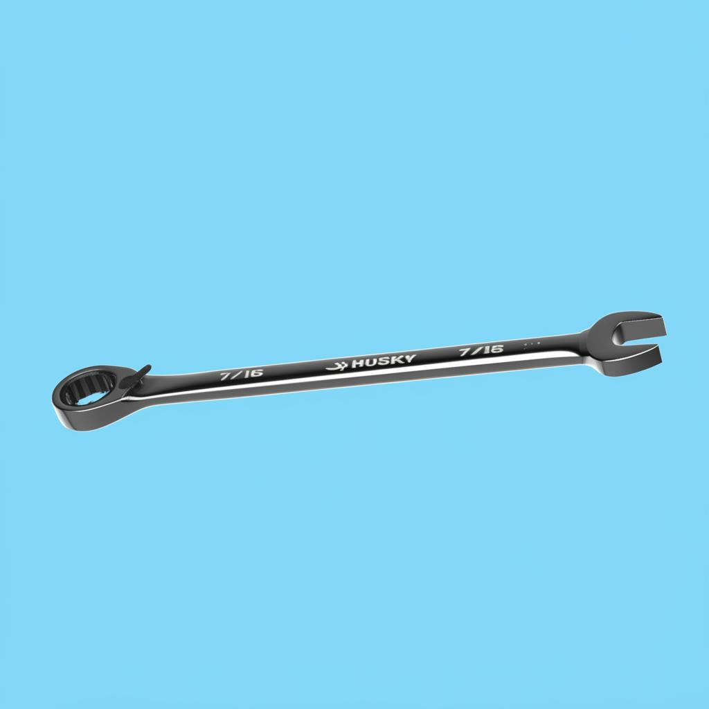Husky 7/16 in. Reversible Ratcheting Combination Wrench
