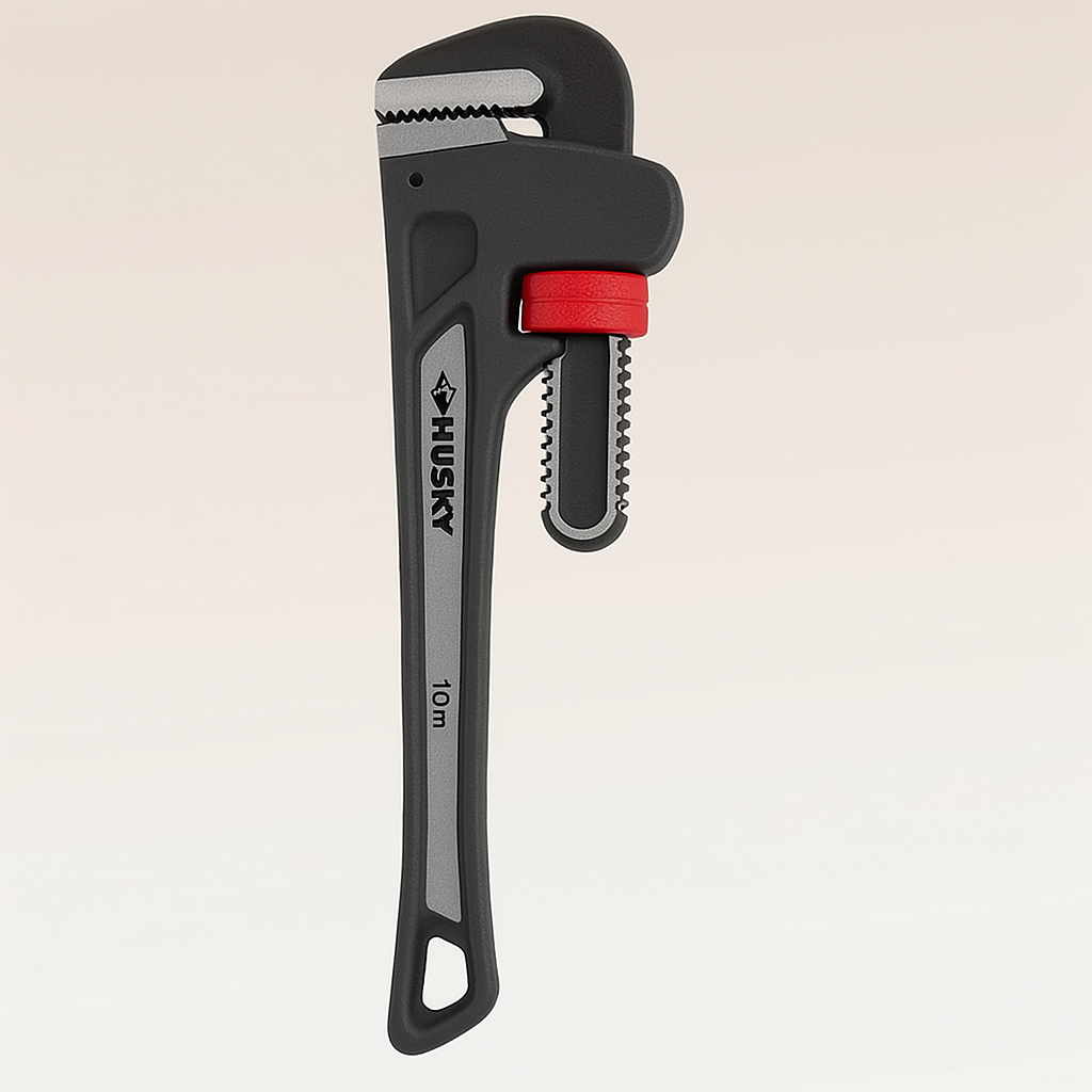 Husky 10-inch Heavy-Duty Pipe Wrench