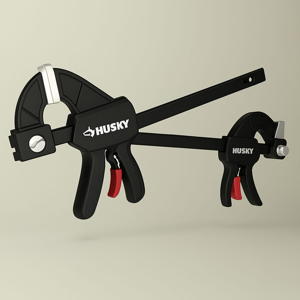 Husky 6 in. and 4.5 in. Trigger Clamp Set (6-Piece)