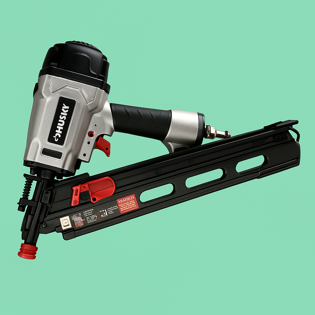 Husky Pneumatic 21-Degree 3-1/2 in. Full Round Head Framing Nailer