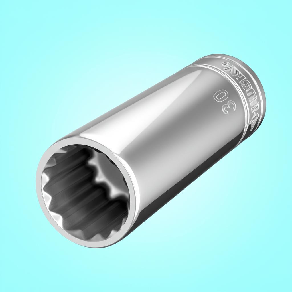 Husky 1/2" Drive 12 Point Deep Metric Socket 30mm