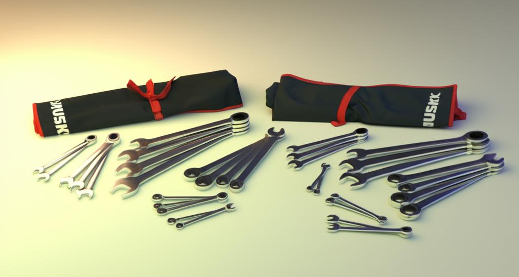 Husky Master Metric and SAE Ratcheting Wrench Set (34-Piece)