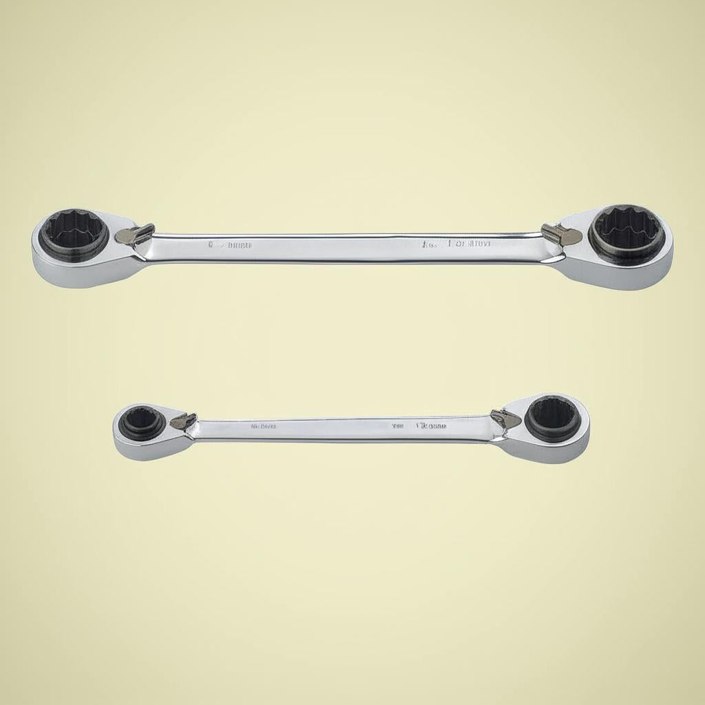 Husky Metric Quad Drive Ratcheting Wrench Set (2-Piece)