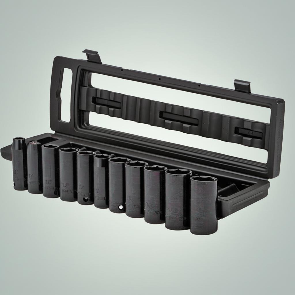 Husky 1/2 in. Drive Deep SAE Impact Socket Set (11-Piece)