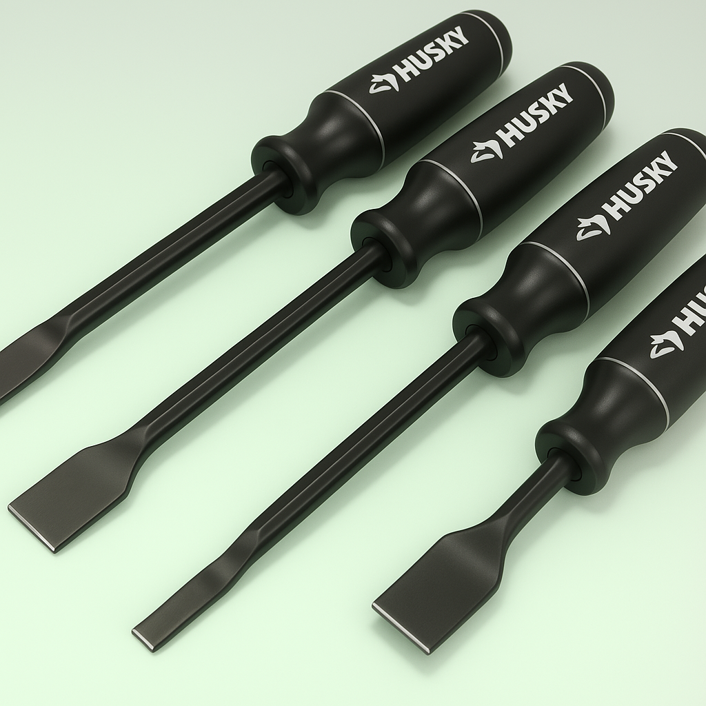 Husky 4-Piece Scraper Set with Ergonomic Handles