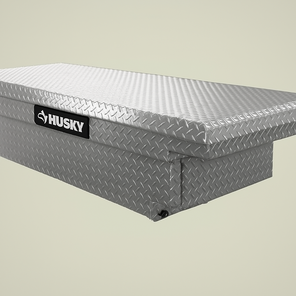 Husky 61.86" Diamond Plate Aluminum Low Profile Crossbed Truck Tool Box