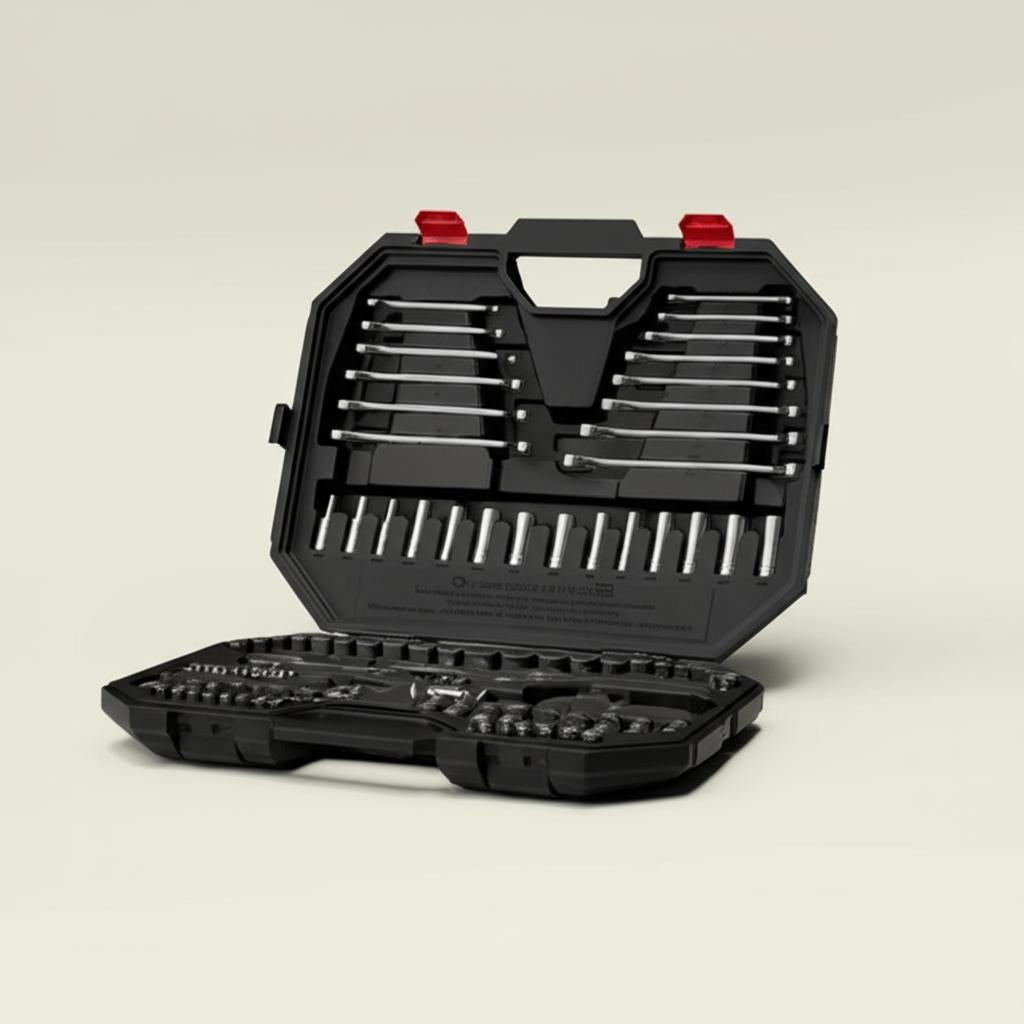 Husky 135-Piece Mechanics Tool Set with Clear Case