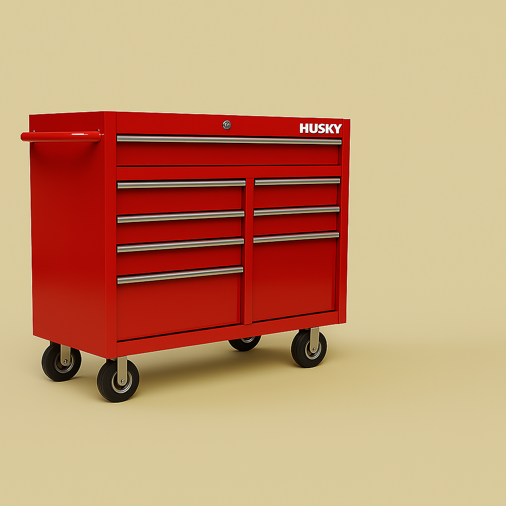 Husky Standard Duty 42 in. 8-Drawer Red Rolling Tool Cabinet
