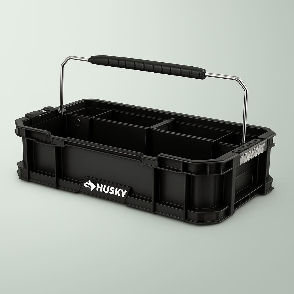 Husky 5-Compartment Connect System Tool Caddy - Black