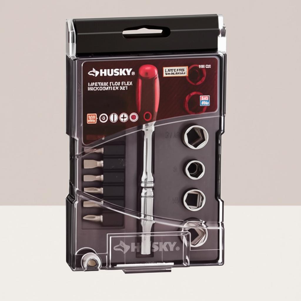 Husky 1/4 in. Drive Flex-Head Microdriver and Socket Set (16-Piece)