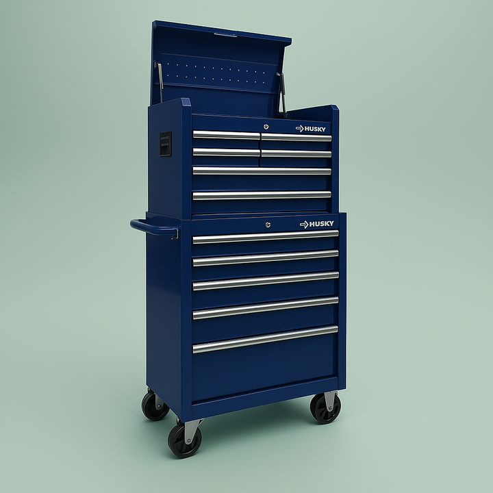 Husky 27-inch 11-Drawer Tool Chest and Cabinet - Midnight Blue