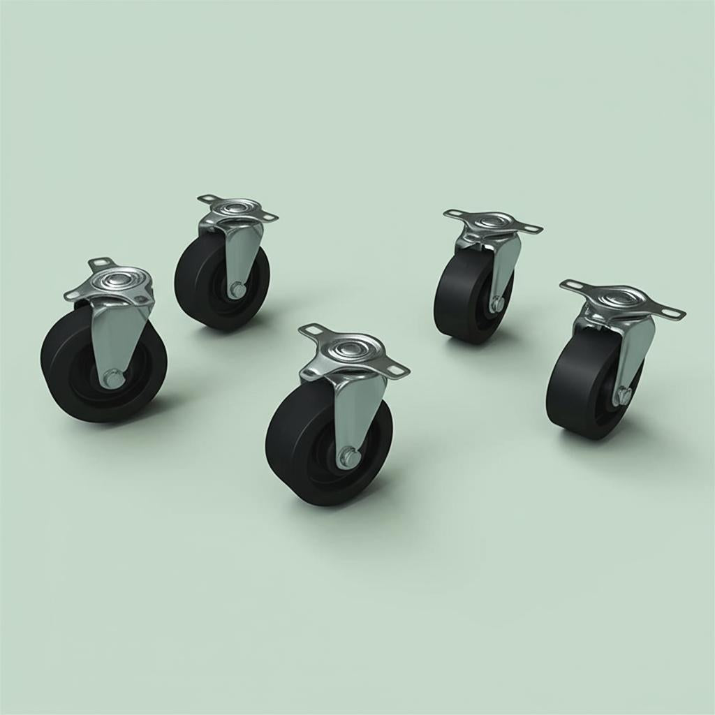 Husky 5 in. Heavy-Duty Caster Kit for Ready-to-Assemble Steel Garage Base Cabinets