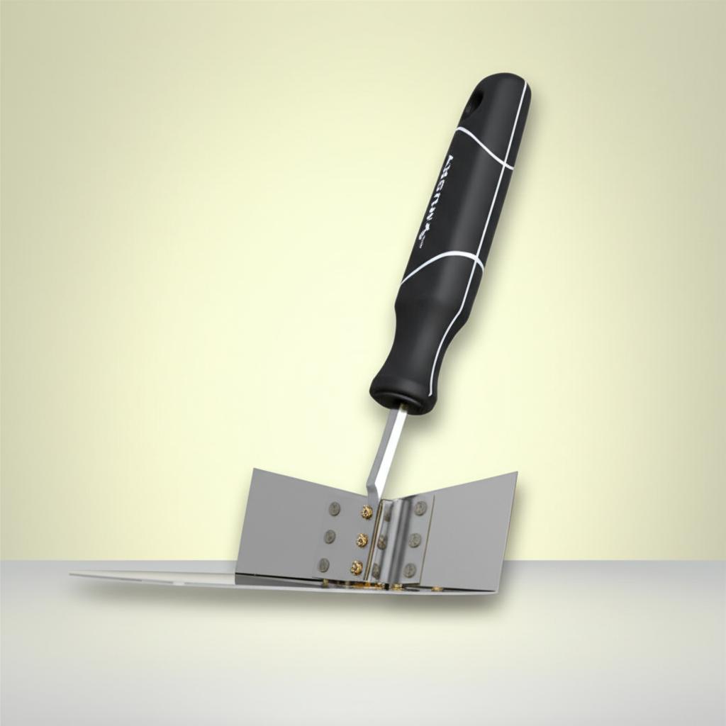 Husky 3-1/2 in. Stainless Steel Drywall Corner Tool – Flexible Blade, Soft-Grip Handle