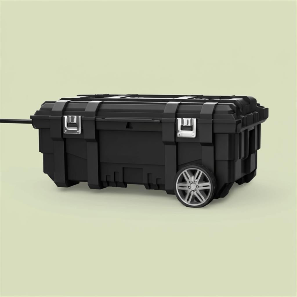 Husky 25 Gal. Connect Rolling Tool Box with All-Terrain Wheels