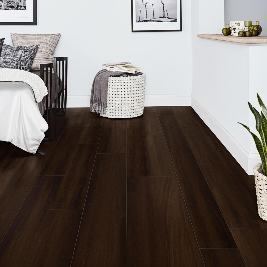 Home Decorators Collection Hand Scraped Strand Woven Brown Bamboo Flooring