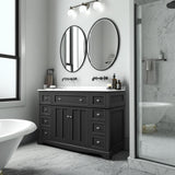Home Decorators Collection Fremont 49" Single Sink Black Vanity with Engineered Marble Top