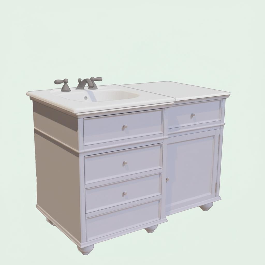 Home Decorators Collection Hampton Harbor 48" Gray Marble Vanity