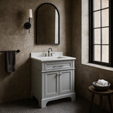 Home Decorators Collection Melpark 30" Dove Gray Vanity with Marble Top