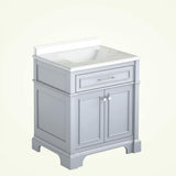 Home Decorators Collection Melpark 30" Dove Gray Vanity with Marble Top