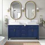 Home Decorators Collection Mayfield 72-inch Double Sink Vanity in Grayish Blue with Engineered Stone Top