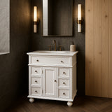 Home Decorators Collection Hampton Harbor 28" Freestanding Bath Vanity with Marble Top