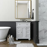 Home Decorators Collection Hampton Harbor 28" Freestanding Bath Vanity with Marble Top