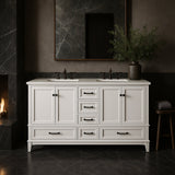 Home Decorators Collection Merryfield 60" White Bathroom Vanity Cabinet