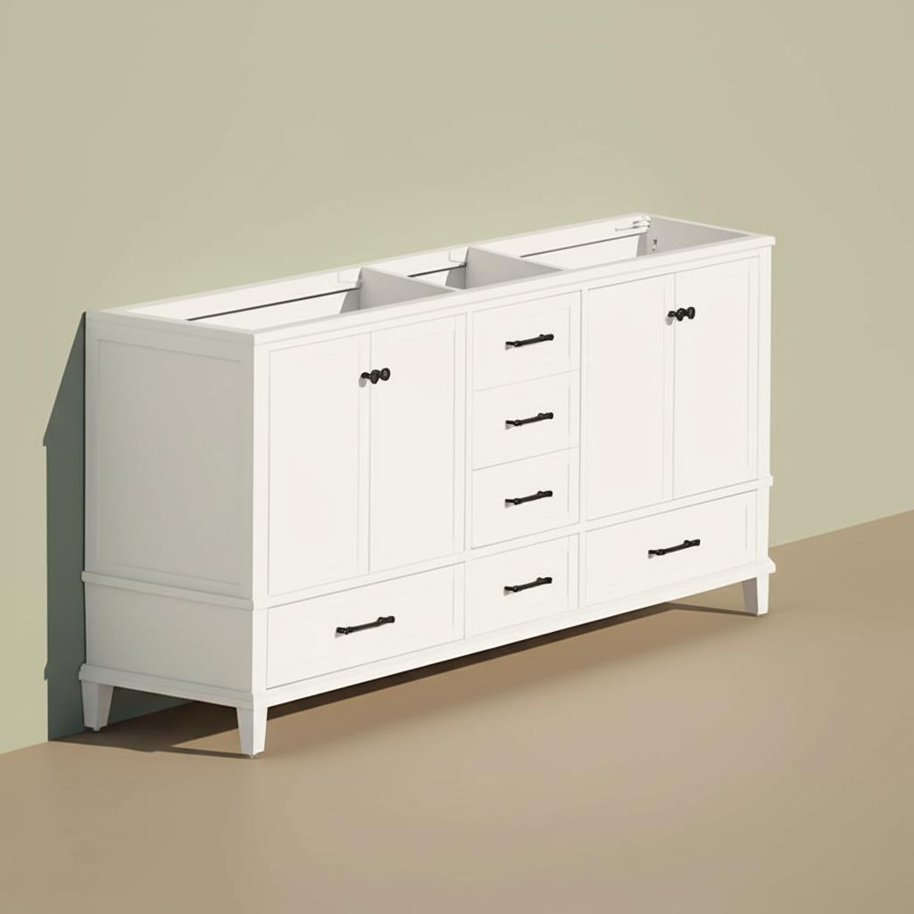 Home Decorators Collection Merryfield 60" White Bathroom Vanity Cabinet