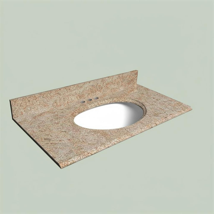 Home Decorators Collection Santa Cecilia Granite Vanity Top with White Sink