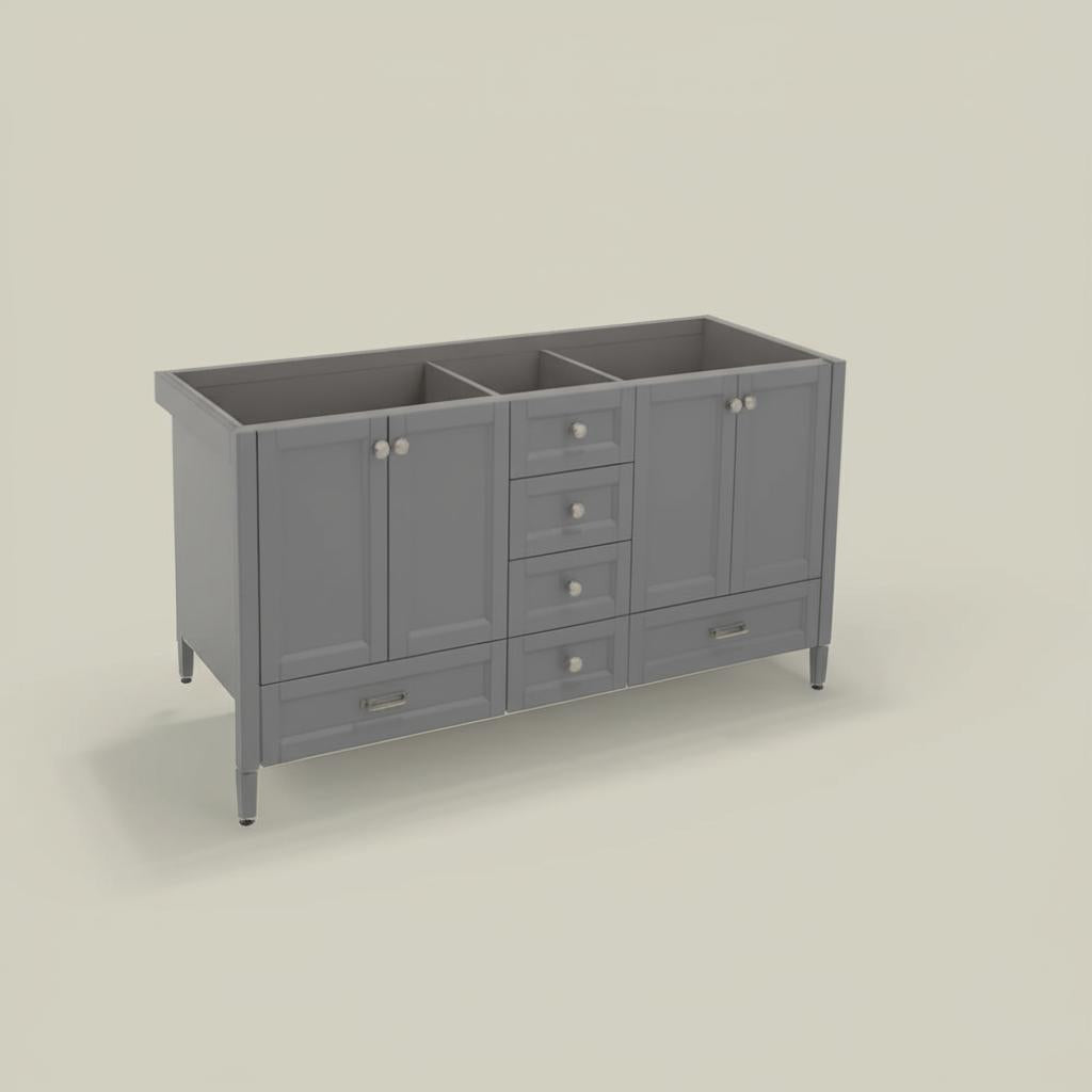 Home Decorators Collection Claxby 60-Inch Bathroom Vanity Cabinet in Sterling Gray