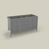 Home Decorators Collection Claxby 60-Inch Bathroom Vanity Cabinet in Sterling Gray