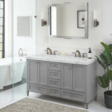 Home Decorators Collection Claxby 60-Inch Bathroom Vanity Cabinet in Sterling Gray