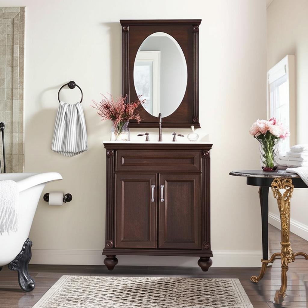 Home Decorators Collection Annakin 30 in. Bathroom Vanity Cabinet in Cognac