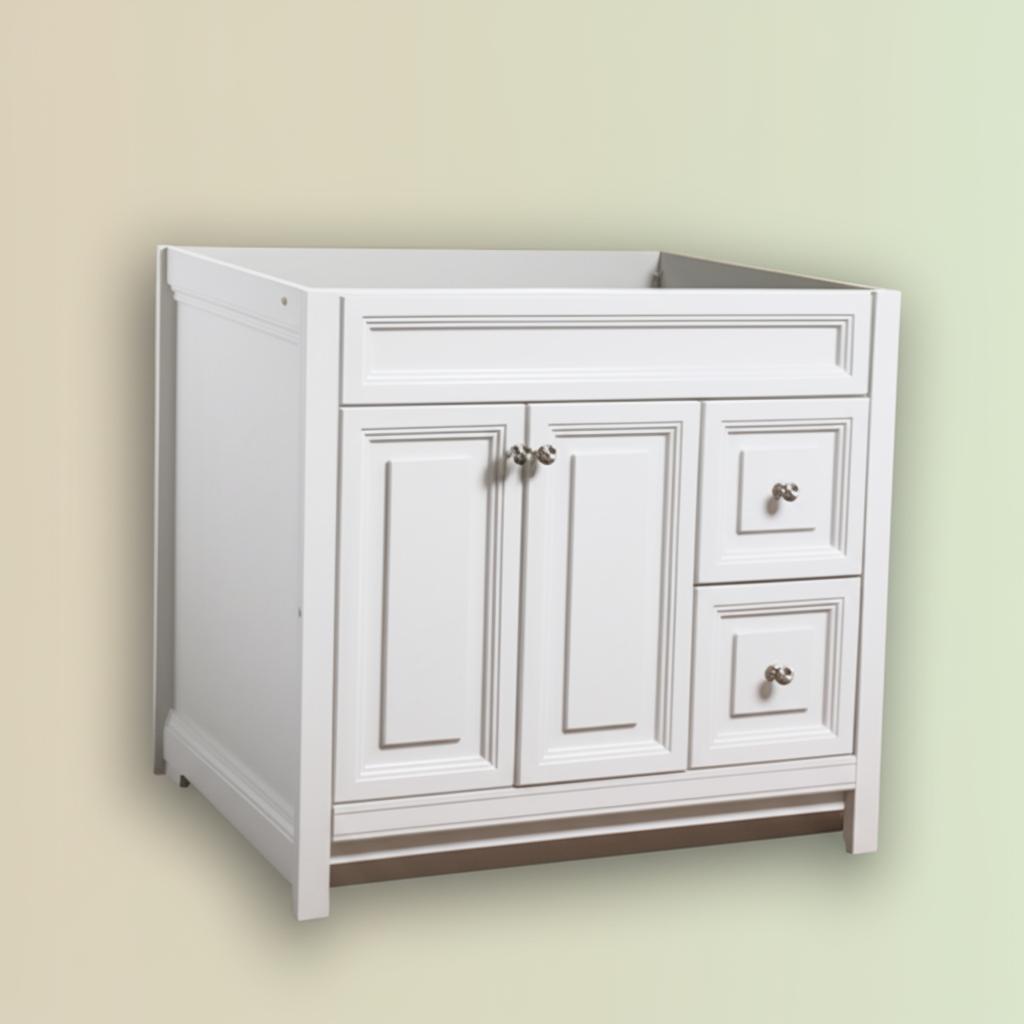 Home Decorators Collection Brinkhill 30-Inch White Bathroom Vanity Cabinet
