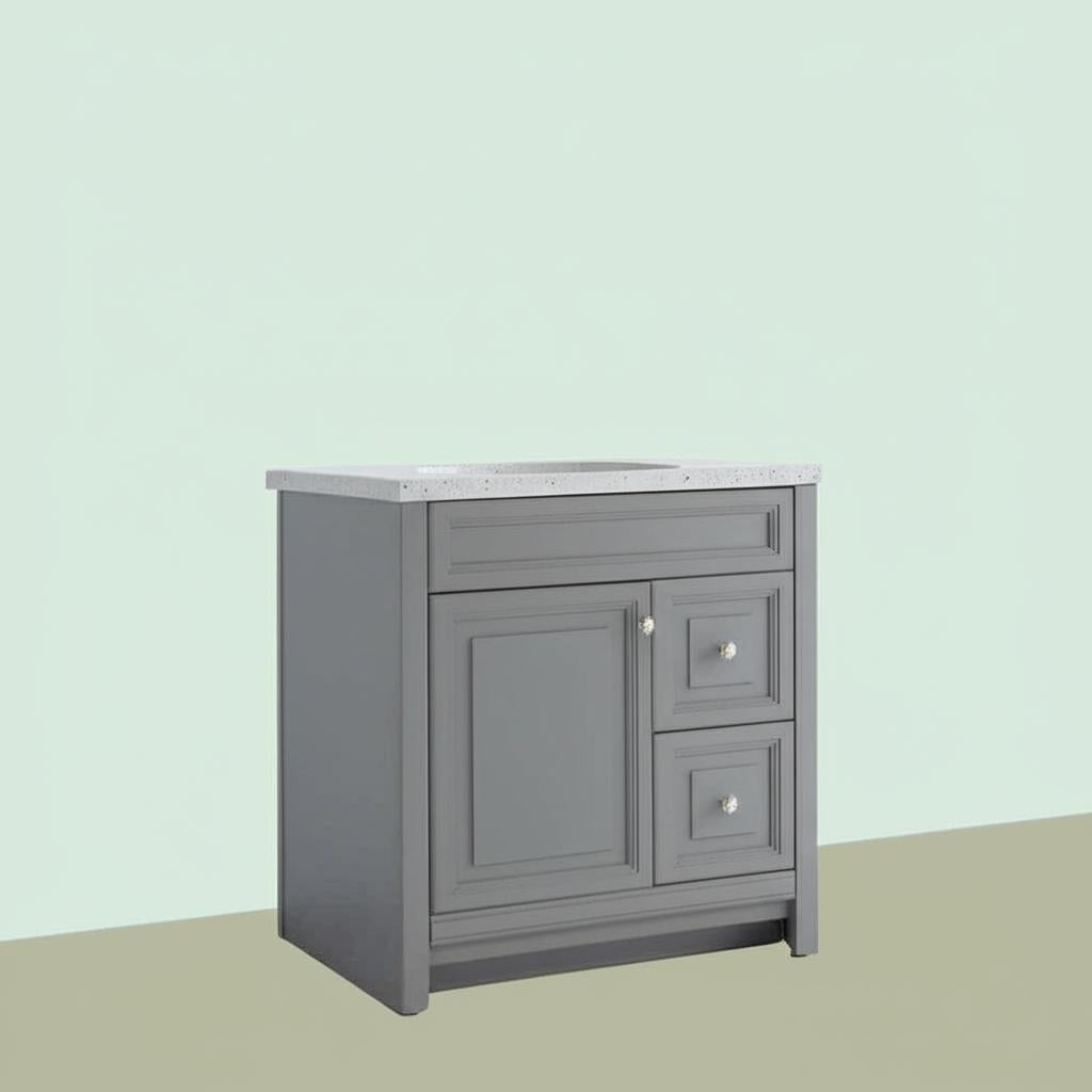Home Decorators Collection Brinkhill 30-Inch Bathroom Vanity Cabinet in Sterling Gray